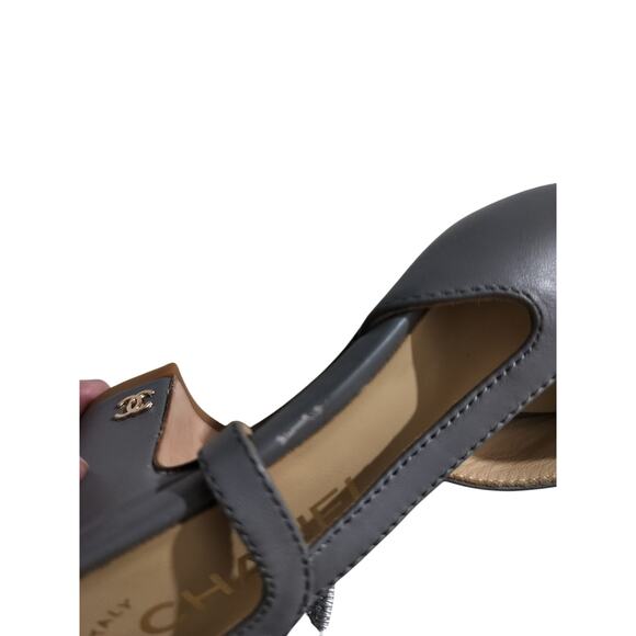 Channel womens two tone slingback heels shoes size 7 - Picture 12 of 13